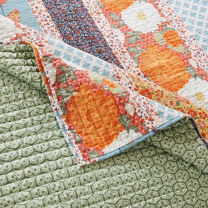 Greenland Home Carlie Modern Floral Reversible Quilt Set, 2-Piece Twin - Image 4
