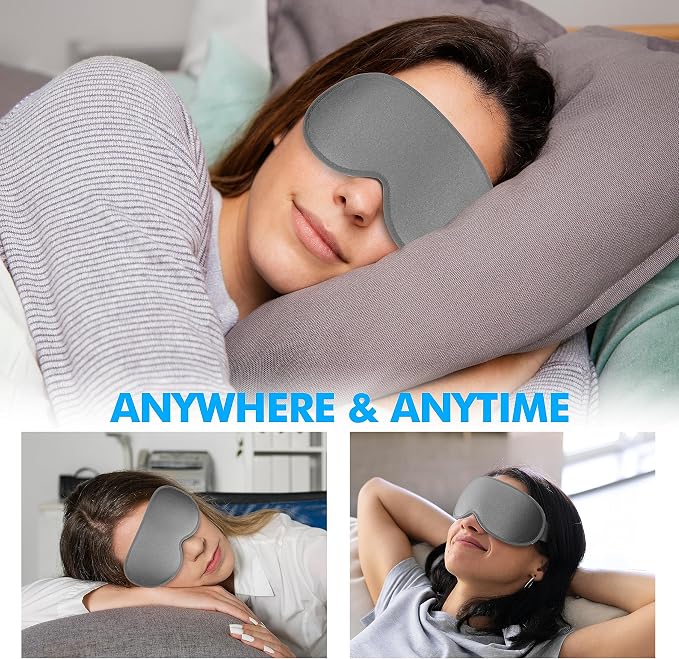 Sleep Eye Mask for Men Women, Sleeping Mask for Side Sleeper, Travel Blackout - Image 7