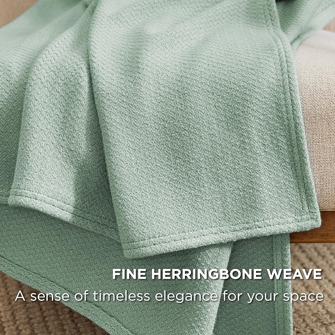 Bedsure GentleSoft 100% Cotton Blanket Full Size - Image 3